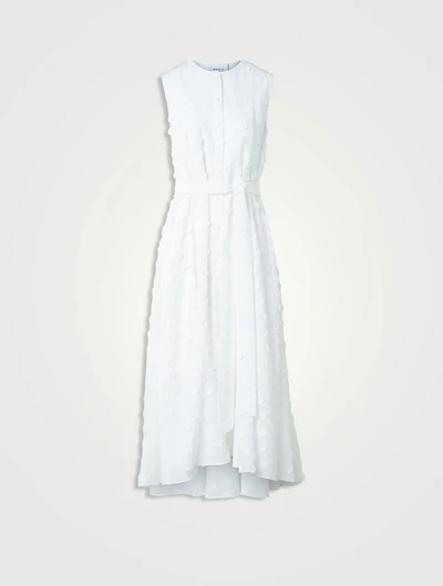 Techno Georgette Belted Shirt Dress