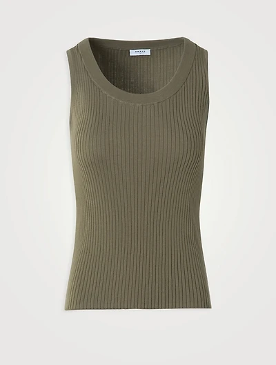 Twisted Cotton Rib Tank Top