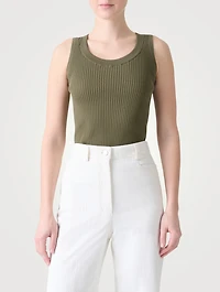 Twisted Cotton Rib Tank Top