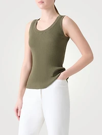 Twisted Cotton Rib Tank Top