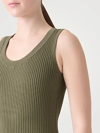 Twisted Cotton Rib Tank Top
