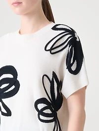 Daisy Intarsia Wool Sweater