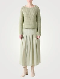 Cotton Mesh Sweater