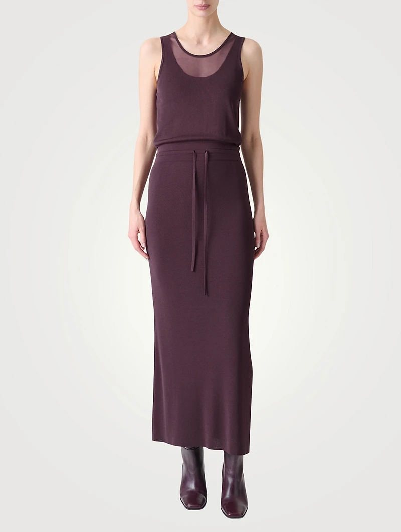 Sheer Blouson Midi Dress