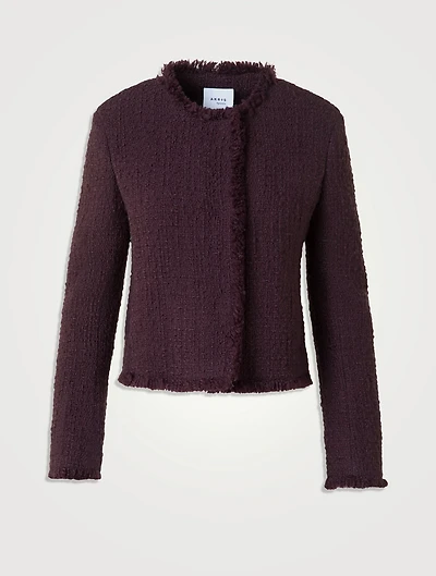 Fringe-Trimmed Tweed Jacket