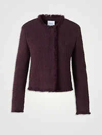 Fringe-Trimmed Tweed Jacket
