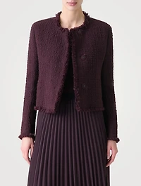 Fringe-Trimmed Tweed Jacket