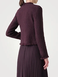 Fringe-Trimmed Tweed Jacket
