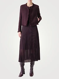 Fringe-Trimmed Tweed Jacket