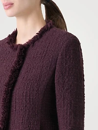 Fringe-Trimmed Tweed Jacket