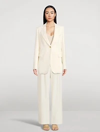 Twist-Back Paisley Jacquard Blazer