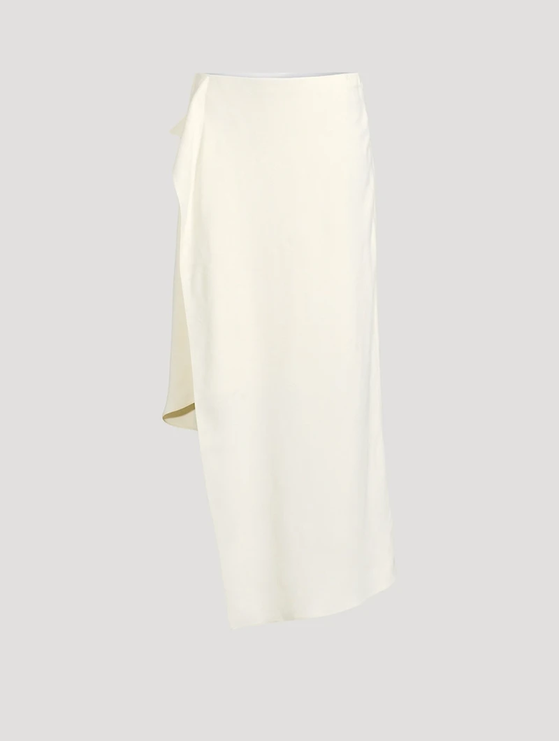 Asymmetric Paisley Jacquard Skirt