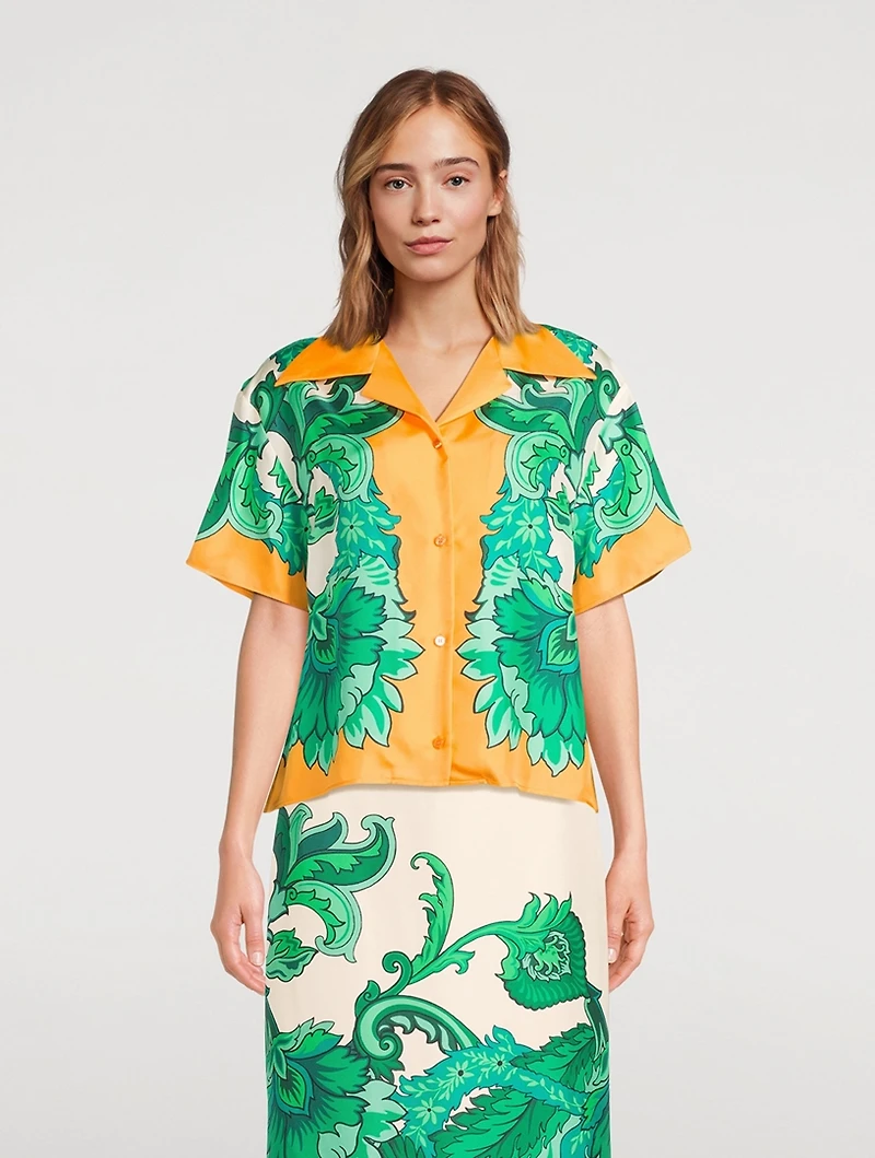 Silk Shirt Paisley Print