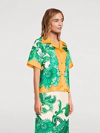 Silk Shirt Paisley Print