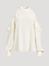 Ruffled Silk Blouse