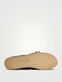 Round Leather Ballet Flats