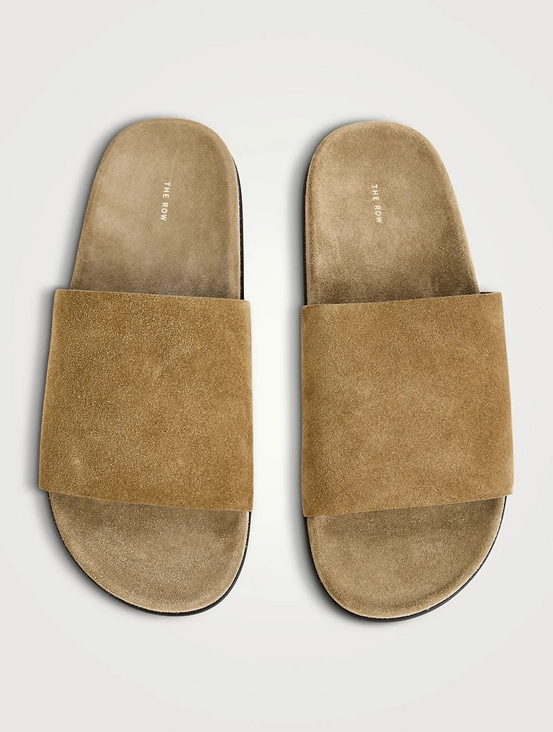 Hugh Suede Slide Sandals