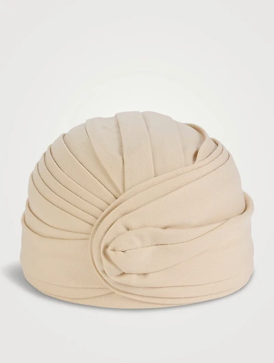 Pleated Wool Turban Hat
