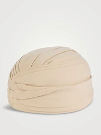 Pleated Wool Turban Hat