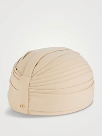 Pleated Wool Turban Hat