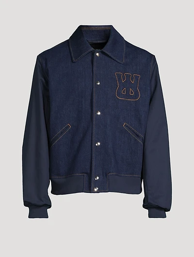 Echo Denim Varsity Jacket