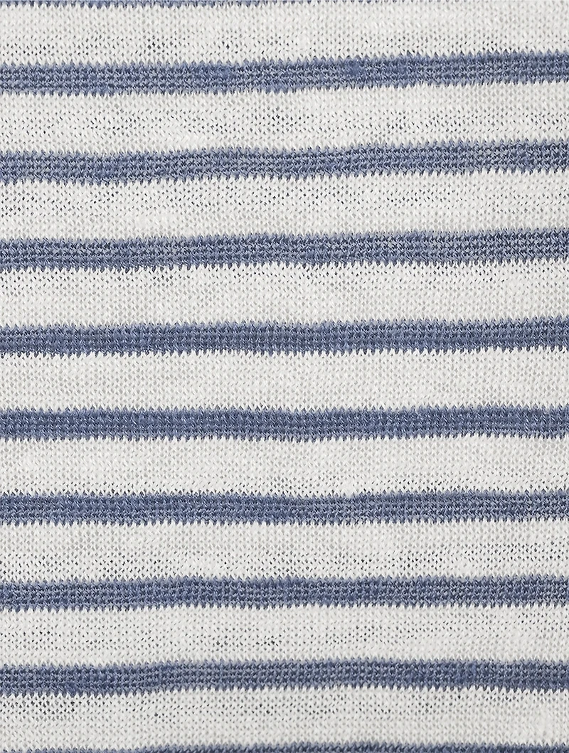 Stripe Jacquard Linen Sweater