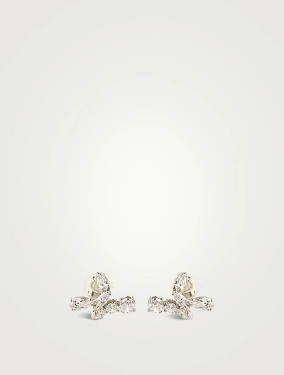 Matrix Crystal Clip Earrings