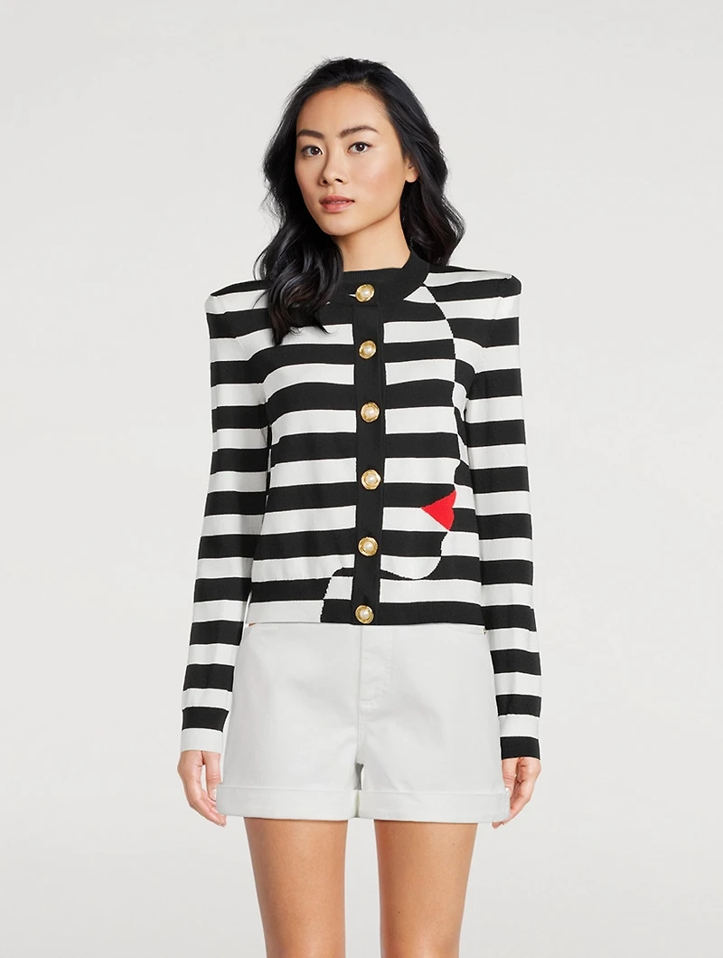Marinière Jacquard Cardigan