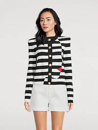 Marinière Jacquard Cardigan