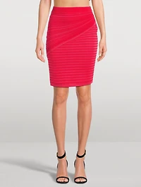 Pleated Pencil Skirt