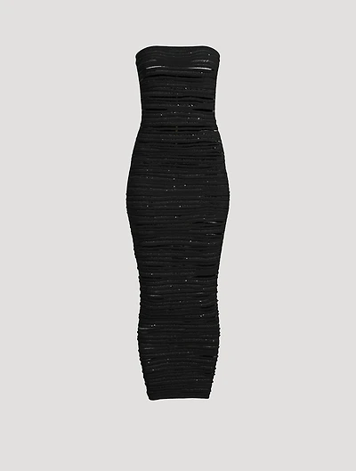 Embellished Strapless Dress