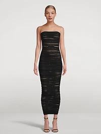 Embellished Strapless Dress
