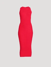 Rib-Knit Midi Dress