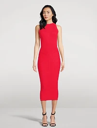 Rib-Knit Midi Dress