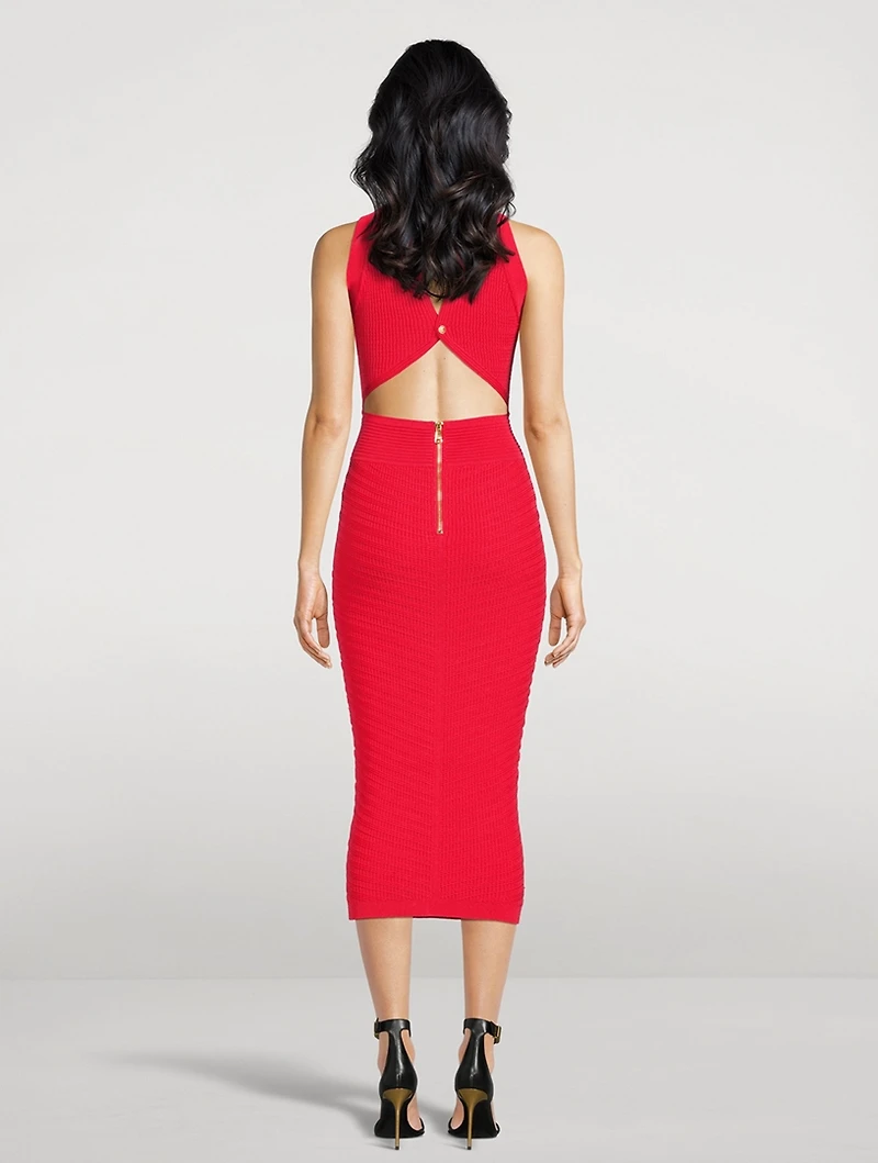 Rib-Knit Midi Dress