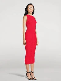 Rib-Knit Midi Dress