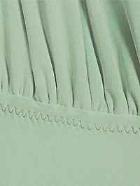 Cross Halter Fishtail Gown