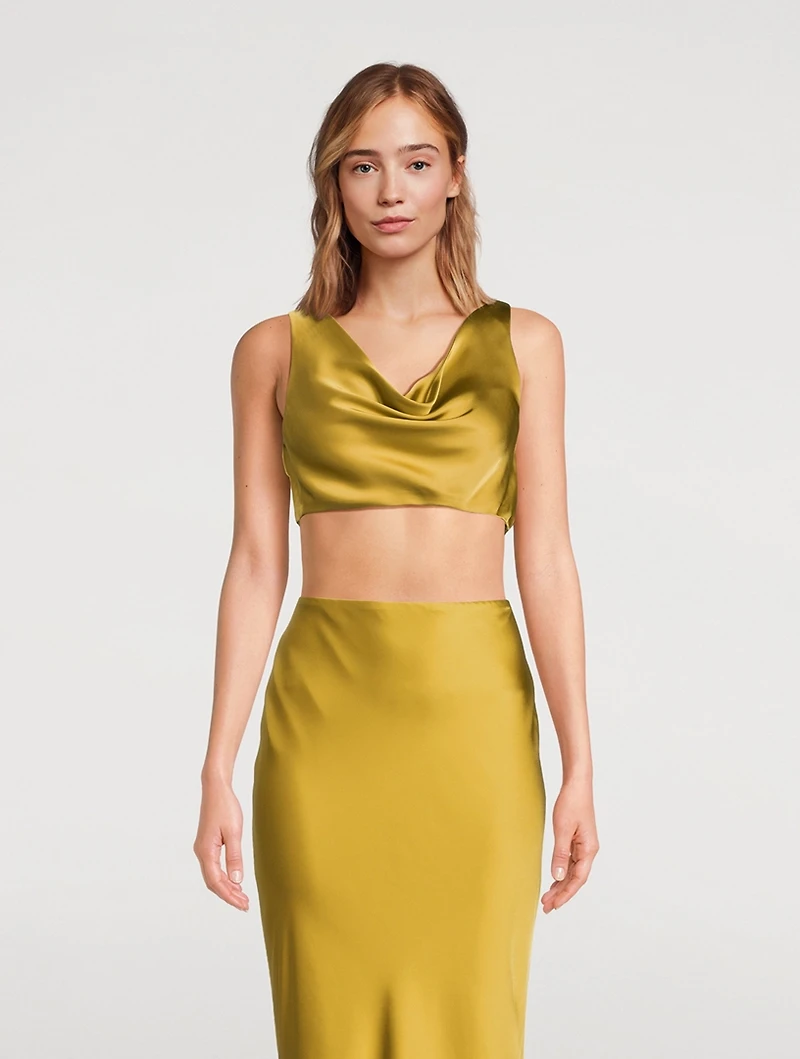 Maria Satin Crop Top