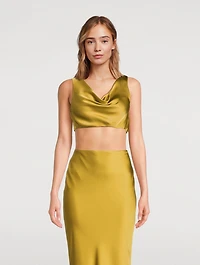 Maria Satin Crop Top