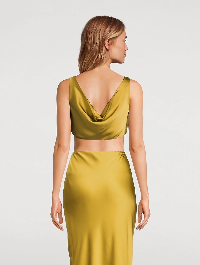 Maria Satin Crop Top
