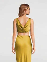 Maria Satin Crop Top
