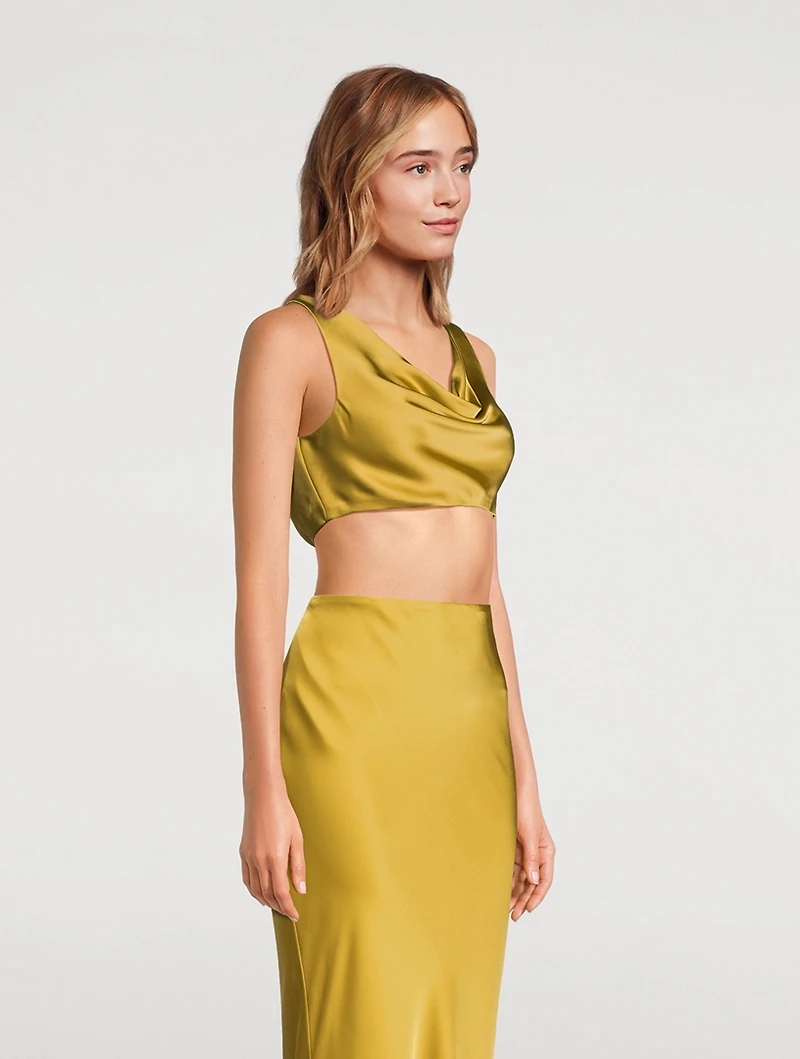 Maria Satin Crop Top