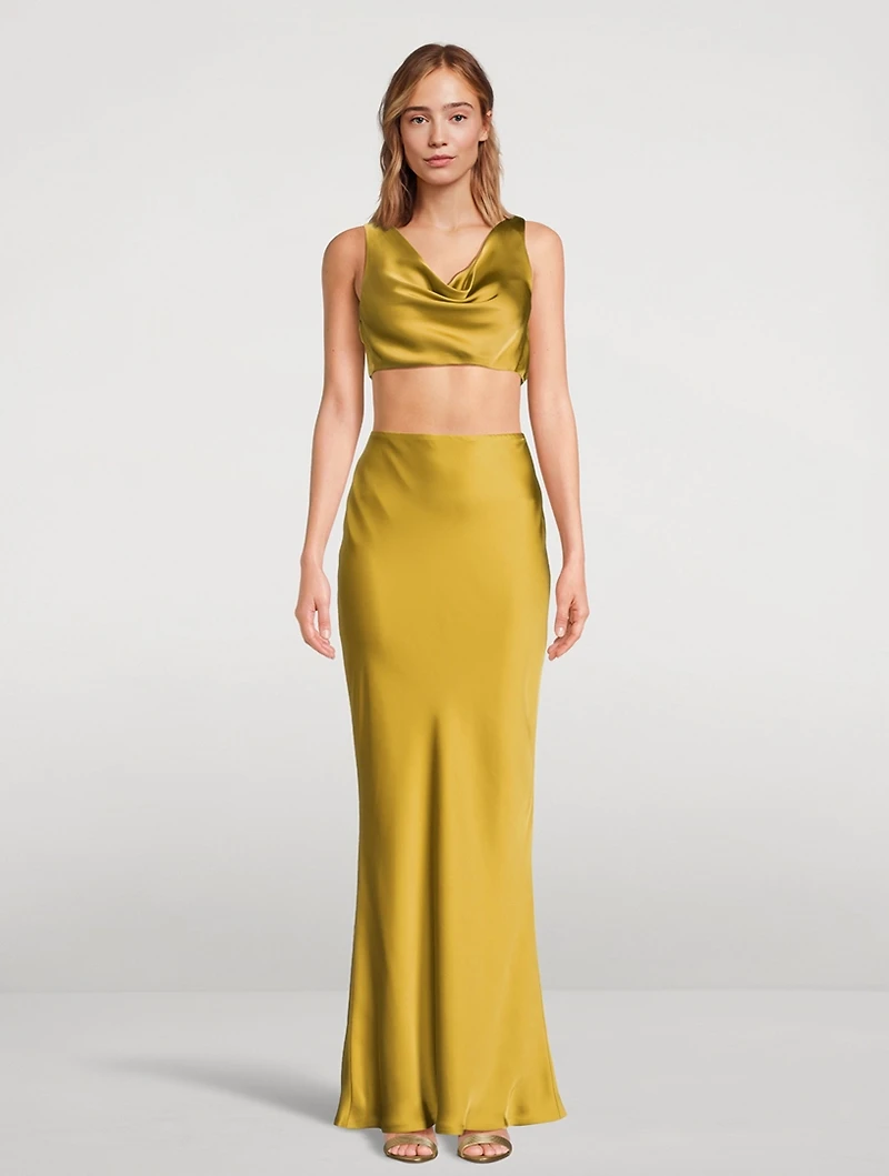 Maria Satin Crop Top