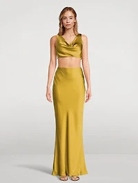 Maria Satin Crop Top