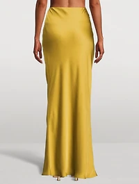Obie Bias Satin Slip Skirt