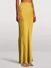 Obie Bias Satin Slip Skirt