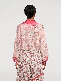 Casia Oversized Printed Silk Shirt