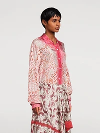 Casia Oversized Printed Silk Shirt