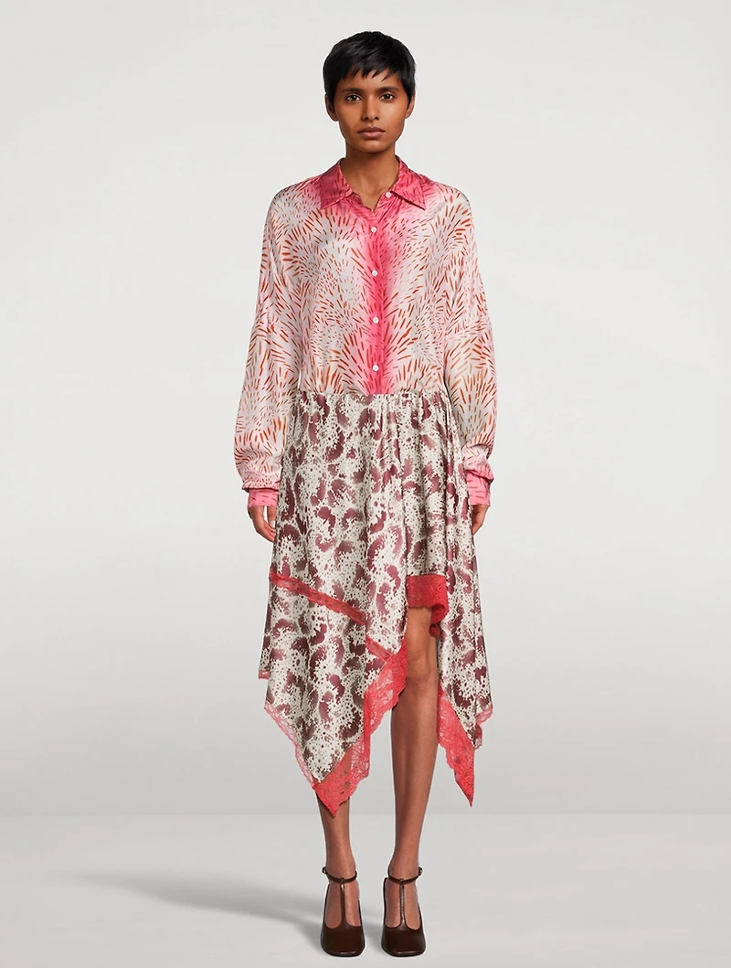Casia Oversized Printed Silk Shirt