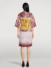 Printed Short-Sleeve Shirt Dress